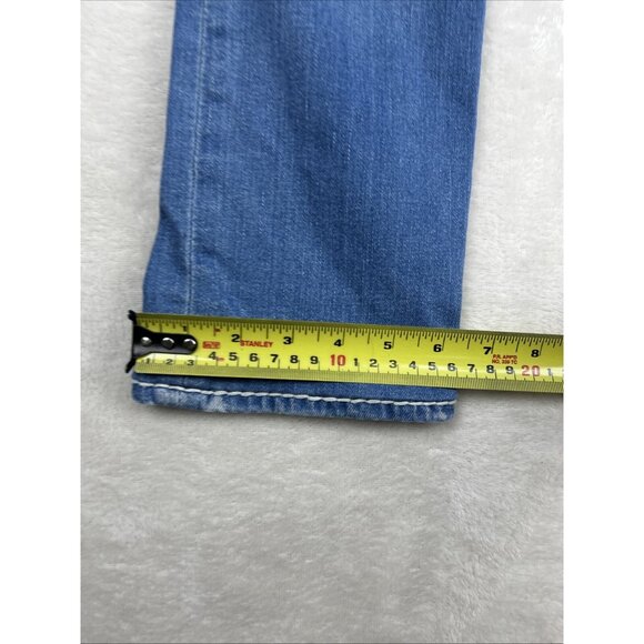 True Religion Jeans Womens 28 Blue Cora Mid Rise Straight Faded Whiskered USA - Picture 9 of 14